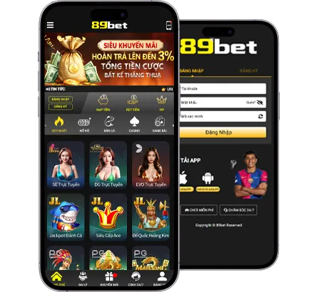 Giao diện ứng dụng Kubet mobile trên điện thoại thông minh